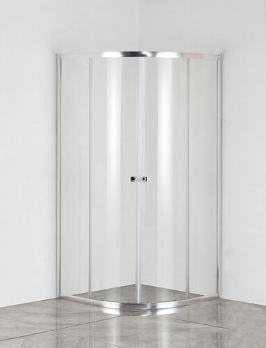 MIXXUS PLAIN SC01-90x90x185-TR CHROME Душова кабіна без піддону прозоре скло 4мм (1 шт/ящ)