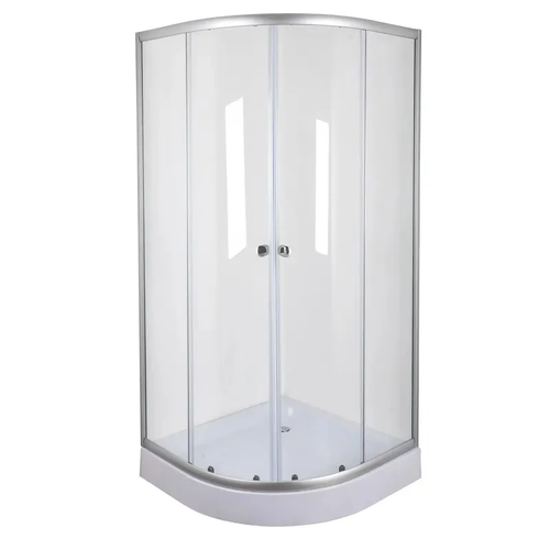 MIXXUS PLAIN SC01-90x90x185-TR CHROME Душова кабіна без піддону прозоре скло 4мм (1 шт/ящ)