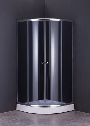 MIXXUS PLAIN SC01-90x90x185-GR CHROME Душова кабіна без піддону сіре тоноване скло 4мм (1 шт/ящ)
