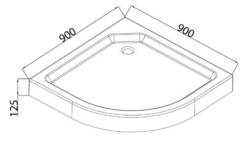 MIXXUS PLAIN ST01-90x90x13 Душовий піддон з сифоном діаметр зливу 52 мм (1 шт/ящ)
