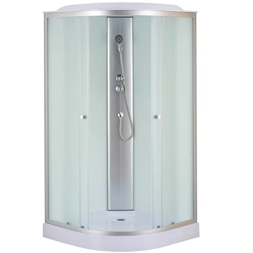MIXXUS STRONG SB02-90x90x215-FB SATIN (в 3 ящ) Бокс душ. без гідром. з низ. піддоном матове скло 4мм
