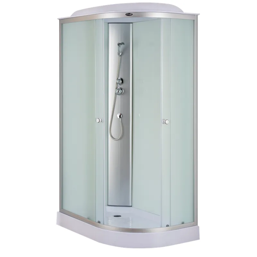 MIXXUS WAVE SB02-120x80x215-L-FB SATIN (в 3 ящ) Бокс душ. без гідром. з низ. піддон. матове скло 4мм