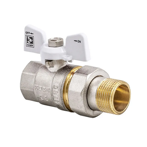 KOER 227 W - 1/2 WHITE Кран  американка прямий ( 20шт)
