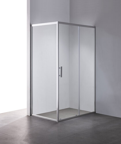 MIXXUS HARD SC01-120x80x185-TR CHROME Душова кабіна без піддону прозоре скло 5мм