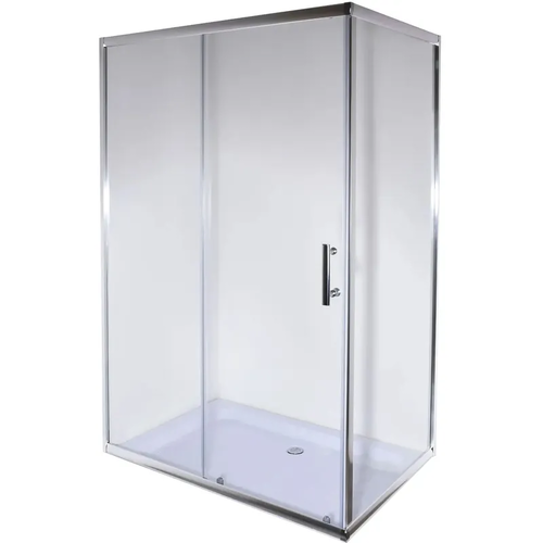 MIXXUS HARD SC01-120x80x185-TR CHROME Душова кабіна без піддону прозоре скло 5мм