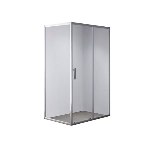 MIXXUS HARD SC01-120x80x185-TR CHROME Душова кабіна без піддону прозоре скло 5мм