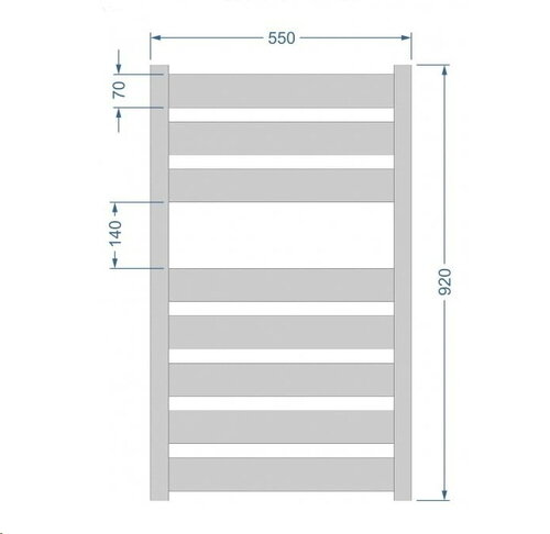 HEIZUNG Рушникосушка Квадратна WP 1125*550 (10//50) Біла
