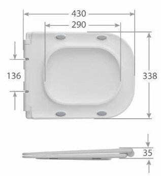 MIXXUS QUADRO-0404-T1 (компл.в 2 ящ) Унітаз-компакт 660х360х820mm, система змиву TORNADO 1.0