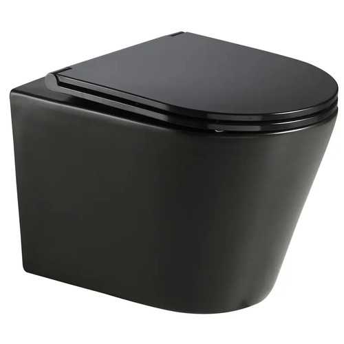 MIXXUS PREMIUM BEVEL-0301-R BLACK Унітаз підвісний 515x355x365mm, система змиву RIMLESS (1 шт/ящ)