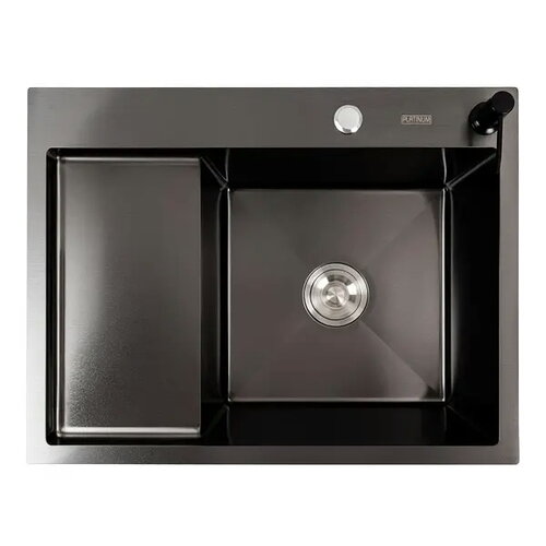 KRAFT Мийка Handmade HS6548 - BR BLACK Права 650*480*230+корзина  Чорна BRB