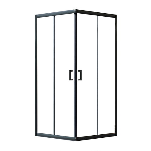 BRITC Orion BLACK 90x90 см Душова кабіна чорна без піддону (скло 6 мм)