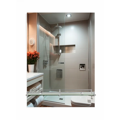 ZERIX SANSA MRZ05-500x700x105 Дзеркало настінне прямокутне з полицею (10 шт/ящ)