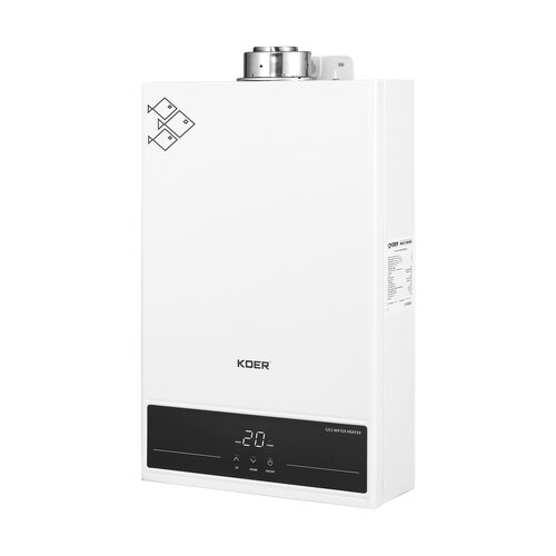 KOER KWH.G0312 TURBO WHITE Газова колонка турбована 12 л/хв (колір білий) (1 шт/ящ)