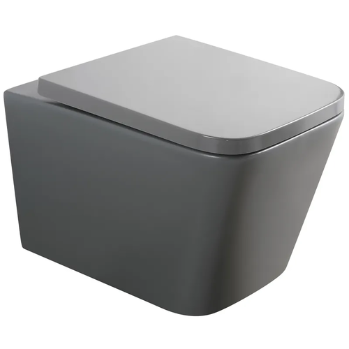 MIXXUS PREMIUM QUADRO-0305-R GRAY Унітаз підвісний 510x350x345mm система змиву RIMLESS (1 шт/ящ)