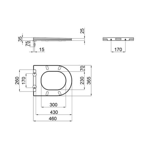 MIXXUS ELLIPSE-0306-T3 Унітаз підвісний 520х360х365mm система змиву TORNADO 3.0 (1 шт/ящ)