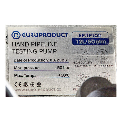 EUROPRODUCT EP.TP100 Опресувальник гідравлічний ручний для PPR труб 12л, 50АТМ (2 шт/ящ)