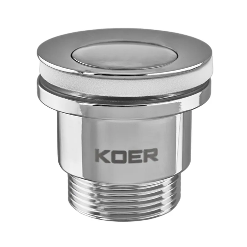 KOER PW-02-01 1 1/4'' Донний клапан д/раков.універс(з/без перел) СLICK-СLACK (Кол.хром) (20 шт/ящ)
