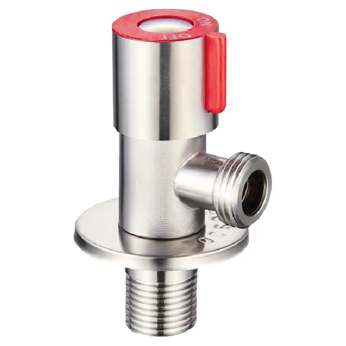 ZERIX VAL-02-1/2x1/2 Кран для підключення сантехприладів з нерж. ст. SUS304 (червоний) (50 шт/ящ)