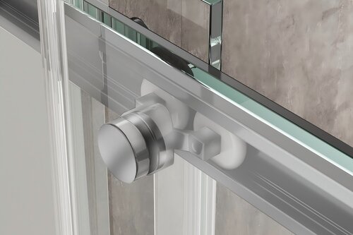KOER SR SC03-100x100x200-TR-01 Душова кабіна без піддону прозоре скло EASY CLEAN 6мм ХРОМ (1 шт/ящ)