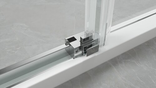 KOER SR SC03-100x100x200-TR-01 Душова кабіна без піддону прозоре скло EASY CLEAN 6мм ХРОМ (1 шт/ящ)