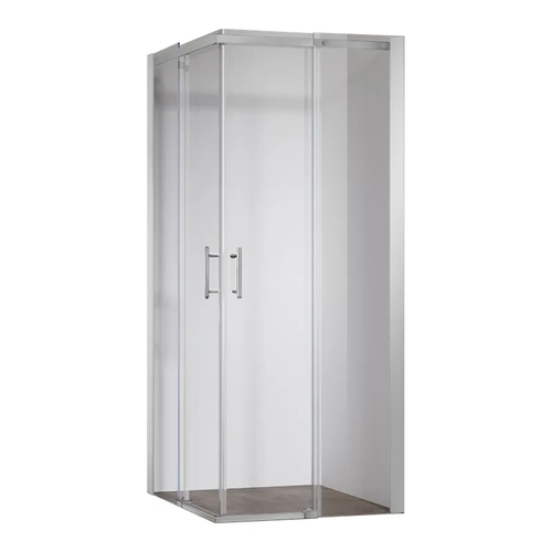 KOER SR SC03-100x100x200-TR-01 Душова кабіна без піддону прозоре скло EASY CLEAN 6мм ХРОМ (1 шт/ящ)