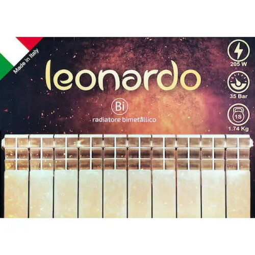 LEONARDO 500/100 Радіатор секційний біметалевий Італія 1,82 кг (10 секцій)