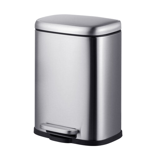 MIXXUS PREMIUM STYLE-TC0305 SS COLOR Відро для сміття з пл.закр. прямокутне 5л (кол.нерж) (6шт/ящ)