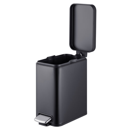 MIXXUS PREMIUM QUADRO-TC0105 BLACK Відро для сміття з пл.закр. прямокутне 5 л (кол.чорний) (6 шт/ящ)