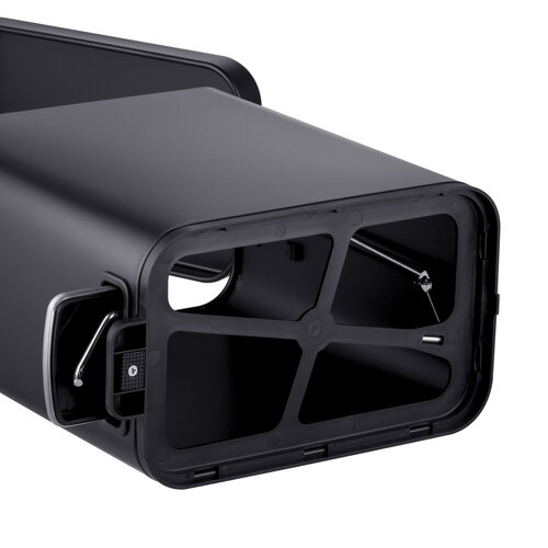 MIXXUS PREMIUM QUADRO-TC0105 BLACK Відро для сміття з пл.закр. прямокутне 5 л (кол.чорний) (6 шт/ящ)