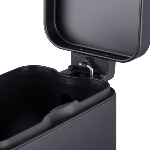 MIXXUS PREMIUM QUADRO-TC0105 BLACK Відро для сміття з пл.закр. прямокутне 5 л (кол.чорний) (6 шт/ящ)