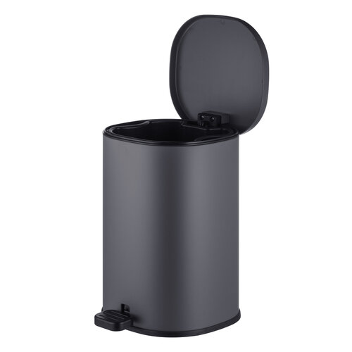 MIXXUS PREMIUM OLIVARY-TC0105 GRAPHITE Відро для сміття з пл.закр. овальне 5 л (кол.графіт) (6шт/ящ)