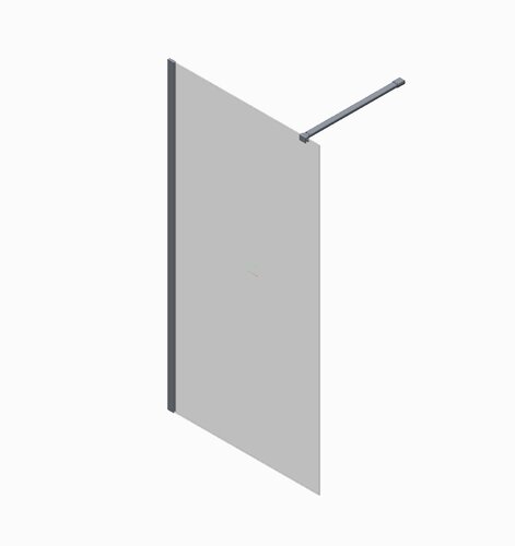 KOER SR SP01-90x200-TR-01 Душова перегородка Walk-In прозоре скло EASY CLEAN 8мм ХРОМ (1 шт/ящ)
