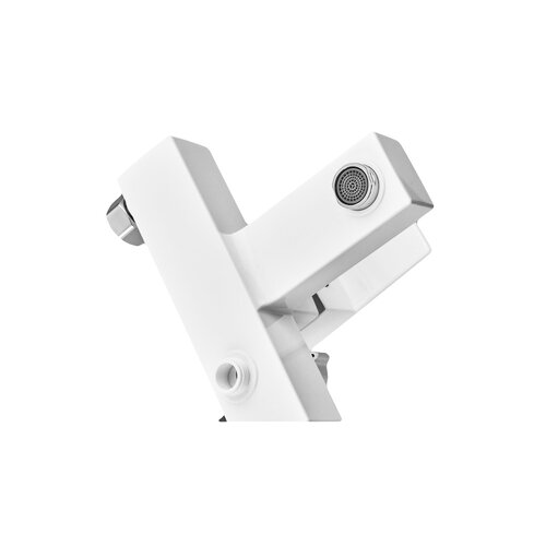PLAMIX KUBUS-009 EURO SET WHITE Змішувач для ванни (з шлангом, лійкою та кронштейном) (20 шт/ящ)