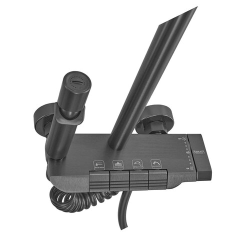 ARMATA BCS-009-J GRAPHITE Душ.колона зі зміш.з КНОП.ПЕРЕМИК.з алюм.,4 реж.(Колір графіт) (6 шт/ящ)