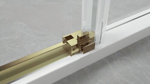 KOER SR SC03-90x90x200-TR-12 Душова кабіна без піддону проз.скло EASY CLEAN 6мм МАТ.ЗОЛОТО (1 шт/ящ)