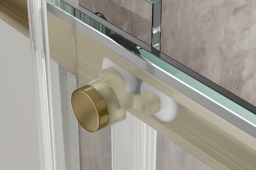 KOER SR SC03-90x90x200-TR-12 Душова кабіна без піддону проз.скло EASY CLEAN 6мм МАТ.ЗОЛОТО (1 шт/ящ)