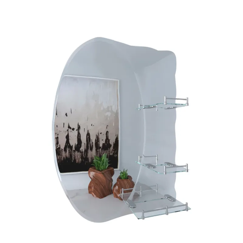 ZERIX SOLO MOZ01-480x680x100 Дзеркало настінне асиметричне з 3-ма полицями (10 шт/ящ)