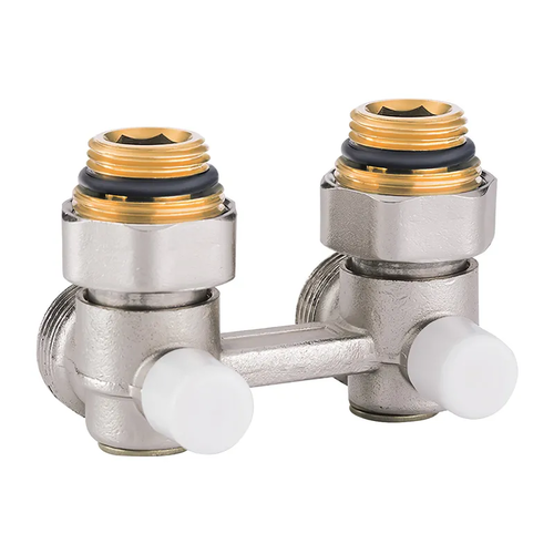 KOER KR.1134 - 3/4"x1/2" Вузол нижнього підключення радіатора кутовий з кульовим затвором (80 шт/ящ)