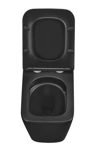 MIXXUS PREMIUM QUADRO-0301-T3 BLACK Унітаз підвісний 490х340х360mm сист. зм. TORNADO 3.0 (1 шт/ящ)