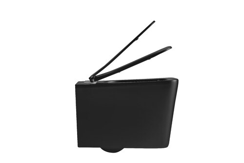 MIXXUS PREMIUM QUADRO-0301-T3 BLACK Унітаз підвісний 490х340х360mm сист. зм. TORNADO 3.0 (1 шт/ящ)
