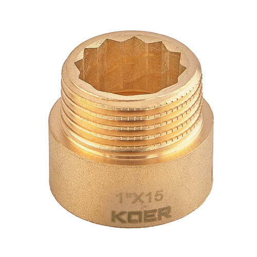 KOER KF.E10-15.WN - 1"-15мм Подовжувач БЕЗ НІКЕЛЮ (90 шт/ящ, 10 шт/уп)