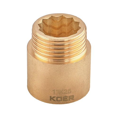 KOER KF.E10-25.WN - 1"-25мм Подовжувач БЕЗ НІКЕЛЮ (60 шт/ящ, 10 шт/уп)