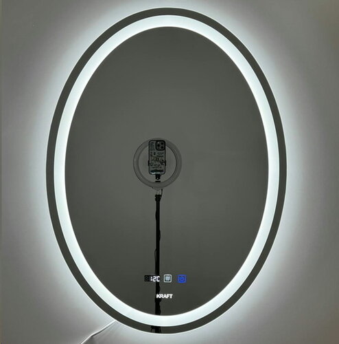 KRAFT Дзеркало з LED 8060 Овальний вертикальний (2184)