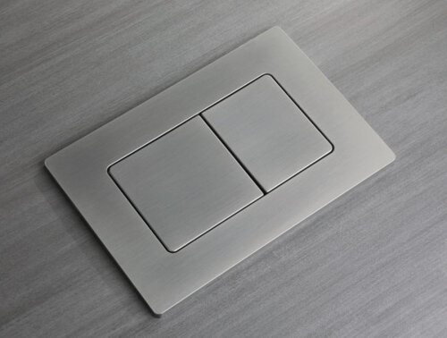 KOER KT-0602-07 Панель змиву 240x160x10mm пластикова, кнопка квадратна (колір ГРАФІТ) (10 шт/ящ)
