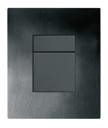 KOER KT-0607-05 Панель змиву 157x198x3mm пластикова, кнопка квадратна (колір ЧОРН. МАТ.) (10 шт/ящ)