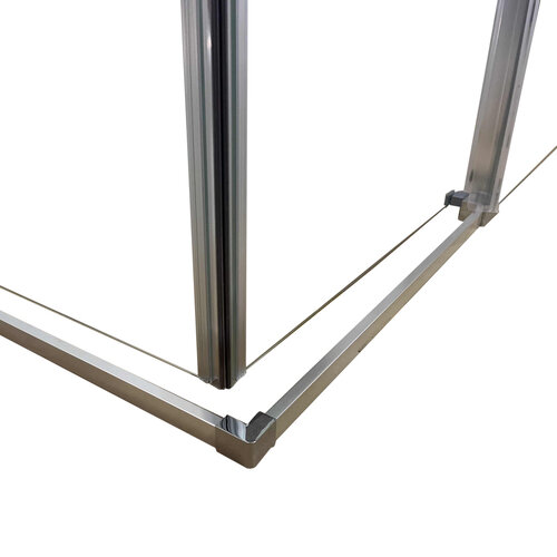 KOER SR SC03-90x90x200-TR-02 Душова кабіна без піддону прозоре скло EASY CLEAN 6мм SS COLOR (1шт/ящ)