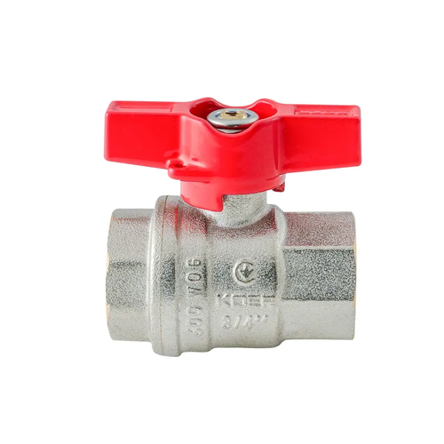KOER EXTREME KE.217-20 - 3/4" FF Кран кульовий ГГМ, ручка "метелик" червона (56 шт/ящ, 14шт/уп)