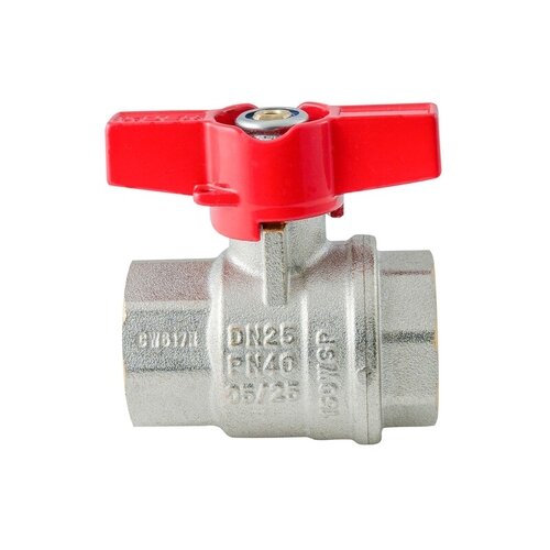 KOER EXTREME KE.217-25 - 1" FF Кран кульовий ГГМ, ручка "метелик" червона (32 шт/ящ, 8шт/уп)