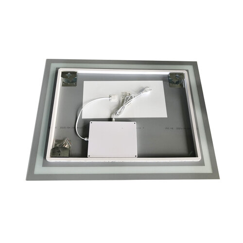 ZERIX KUBIX MR03-80x60-REVERSE Дзеркало з LED Touch, Anti-fog, димером, рег. яскр. (5 шт/ящ)