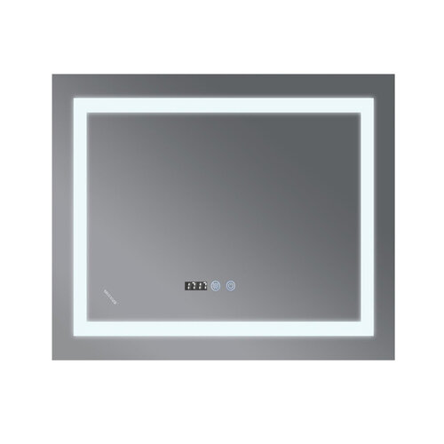 MIXXUS WARM MR02-80x80 Дзеркало з LED Touch, Anti-fog, димером, рег. яскр., годинником (5 шт/ящ